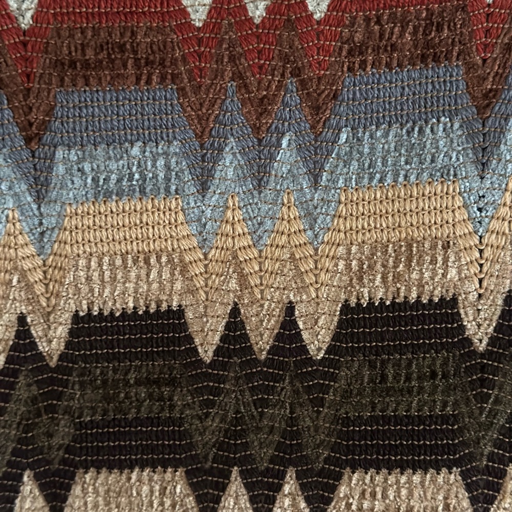 Multicolor Zigzag Patterned Scarf - image 3